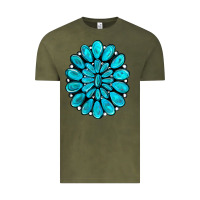 Vintage Olive turquoise gemstone jewelny Vintage Tee - RanaPortraitStore