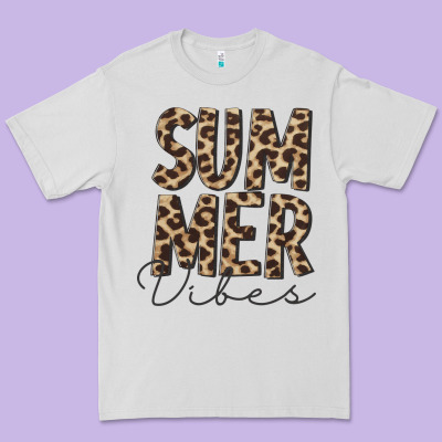 Summer Vibes Leopard Premium Tee Designed By Cowcowdesign