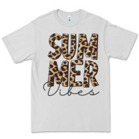 Dove Grey summer vibes leopard Premium Tee - CowCowDesign
