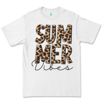 White summer vibes leopard Premium Tee - CowCowDesign