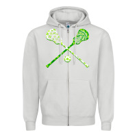 Dove Grey funny lacrosse st patricks day boys men shamrock ball t shirt Zipper Hoodie - linhVisuals