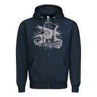Navy wash your damn hands Zipper Hoodie - linhVisuals