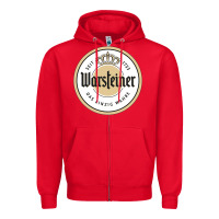 Red warsteiner Zipper Hoodie - linhVisuals