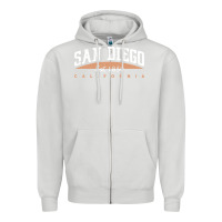 Dove Grey san diego california Zipper Hoodie - linhVisuals