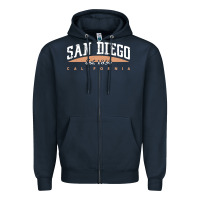 Navy san diego california Zipper Hoodie - linhVisuals
