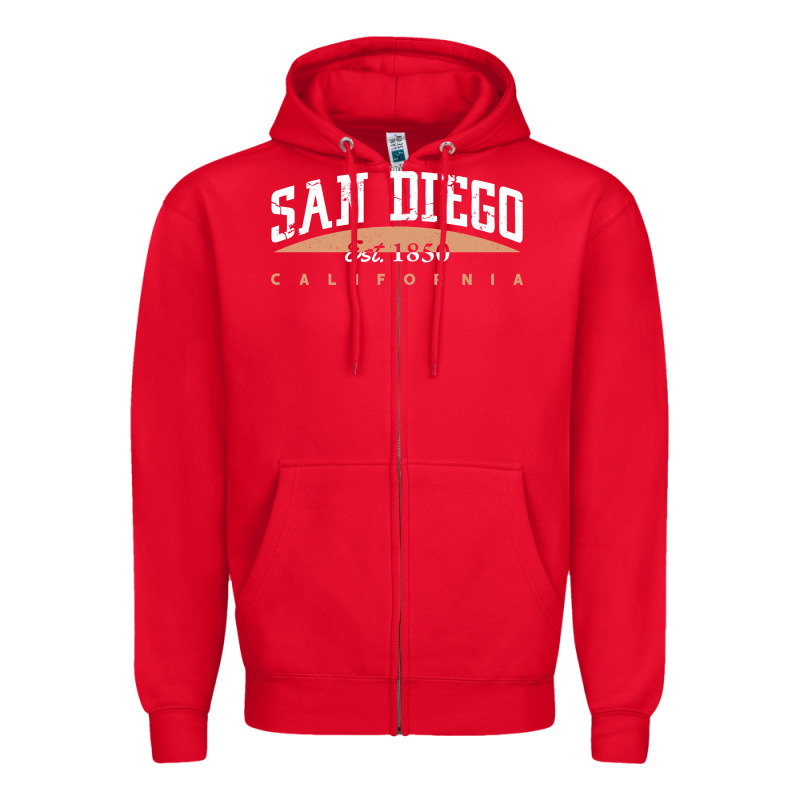 San Diego California Zipper Hoodie by linhVisuals | Teevron