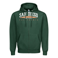 Sports Green san diego california Zipper Hoodie - linhVisuals