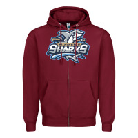Wilmington Sharks Zipper Hoodie | Teevron