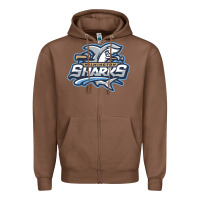 Chestnut wilmington sharks Zipper Hoodie - linhVisuals