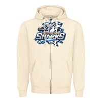 Sandshell wilmington sharks Zipper Hoodie - linhVisuals