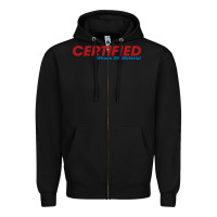 Black whack  off Zipper Hoodie - linhVisuals