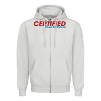 Dove Grey whack  off Zipper Hoodie - linhVisuals