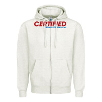 Oatmeal Heather whack  off Zipper Hoodie - linhVisuals