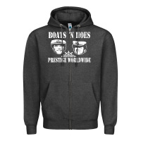 Charcoal Heather boats n hoes funny meme t shirt Zipper Hoodie - linhVisuals