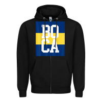 Black boca juniors la boca t shirt Zipper Hoodie - linhVisuals