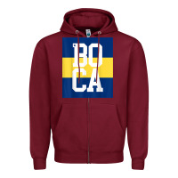 Burgundy boca juniors la boca t shirt Zipper Hoodie - linhVisuals
