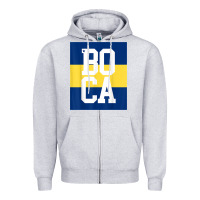 Heather Grey boca juniors la boca t shirt Zipper Hoodie - linhVisuals