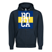 Navy boca juniors la boca t shirt Zipper Hoodie - linhVisuals