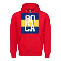 Red boca juniors la boca t shirt Zipper Hoodie - linhVisuals