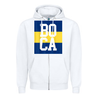 White boca juniors la boca t shirt Zipper Hoodie - linhVisuals