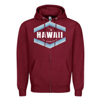Burgundy hawaii the aloha state   aloha hawaiian from the islands!! t shirt Zipper Hoodie - linhVisuals