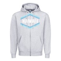 Heather Grey hawaii the aloha state   aloha hawaiian from the islands!! t shirt Zipper Hoodie - linhVisuals