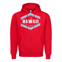 Red hawaii the aloha state   aloha hawaiian from the islands!! t shirt Zipper Hoodie - linhVisuals