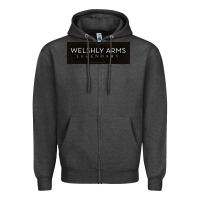 Charcoal Heather welshly arms 005 Zipper Hoodie - linhVisuals