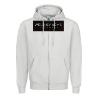 Dove Grey welshly arms 005 Zipper Hoodie - linhVisuals