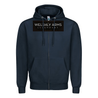 Navy welshly arms 005 Zipper Hoodie - linhVisuals
