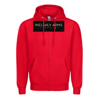 Red welshly arms 005 Zipper Hoodie - linhVisuals