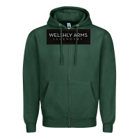 Sports Green welshly arms 005 Zipper Hoodie - linhVisuals