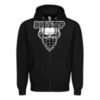 Black dubstep shirt   electronic music lover gift for men  women Zipper Hoodie - linhVisuals