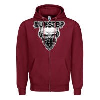 Burgundy dubstep shirt   electronic music lover gift for men  women Zipper Hoodie - linhVisuals
