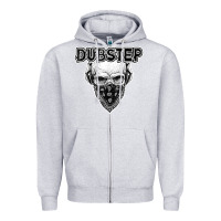Heather Grey dubstep shirt   electronic music lover gift for men  women Zipper Hoodie - linhVisuals