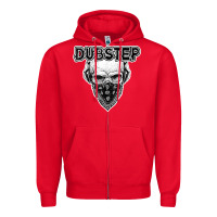 Red dubstep shirt   electronic music lover gift for men  women Zipper Hoodie - linhVisuals