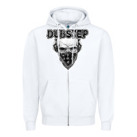 White dubstep shirt   electronic music lover gift for men  women Zipper Hoodie - linhVisuals