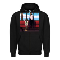 Black spirited away (3) Zipper Hoodie - linhVisuals