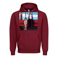 Burgundy spirited away (3) Zipper Hoodie - linhVisuals