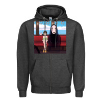 Charcoal Heather spirited away (3) Zipper Hoodie - linhVisuals