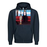 Navy spirited away (3) Zipper Hoodie - linhVisuals