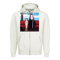 Oatmeal Heather spirited away (3) Zipper Hoodie - linhVisuals