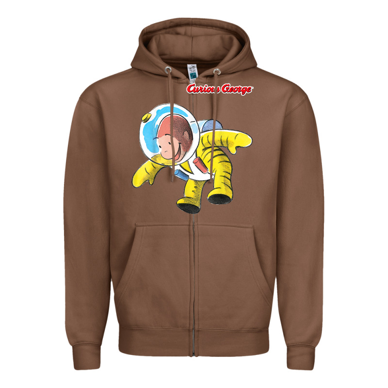 Curious George Happy Astronaut Portrait T Shirt Zipper Hoodie by linhVisuals | Teevron
