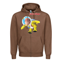 Chestnut curious george happy astronaut portrait t shirt Zipper Hoodie - linhVisuals