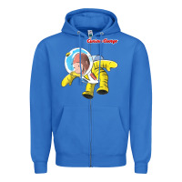 True Royal curious george happy astronaut portrait t shirt Zipper Hoodie - linhVisuals