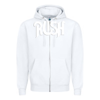 White Rush Classic Zipper Hoodie - linhVisuals