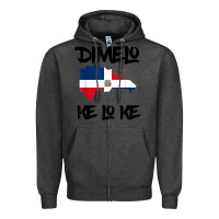 Charcoal Heather dimelo ke lo ke dominican republic shirt for men woman kids t shirt Zipper Hoodie - linhVisuals