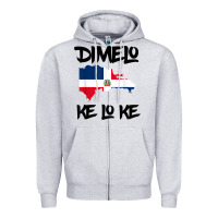 Heather Grey dimelo ke lo ke dominican republic shirt for men woman kids t shirt Zipper Hoodie - linhVisuals