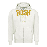Oatmeal Heather Rush Key Zipper Hoodie - linhVisuals