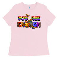 Bubblegum Pink you are enough Ladies Tee - FaDigitalArtStudio